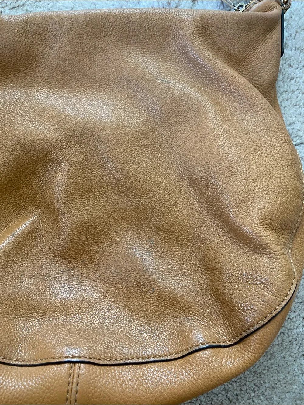 Michael Kors Caramel Brown Pebbled Leather Hobo